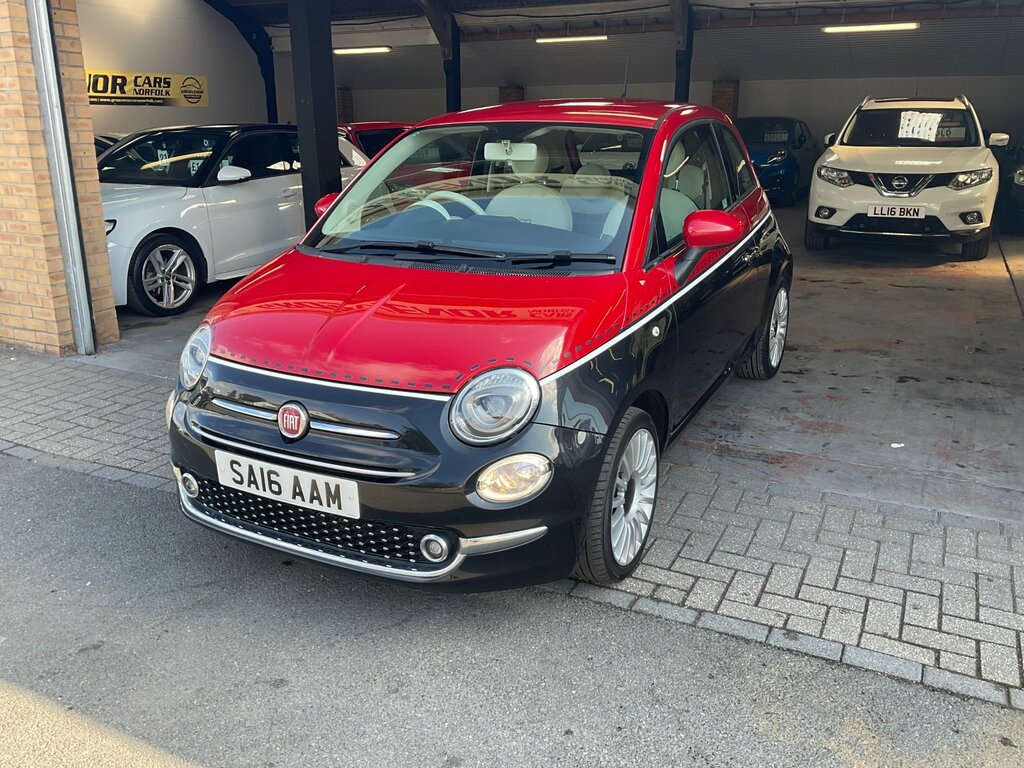 Fiat 500 1.2 Lounge Hatchback Euro 6 Ss SA16AAM Black #5