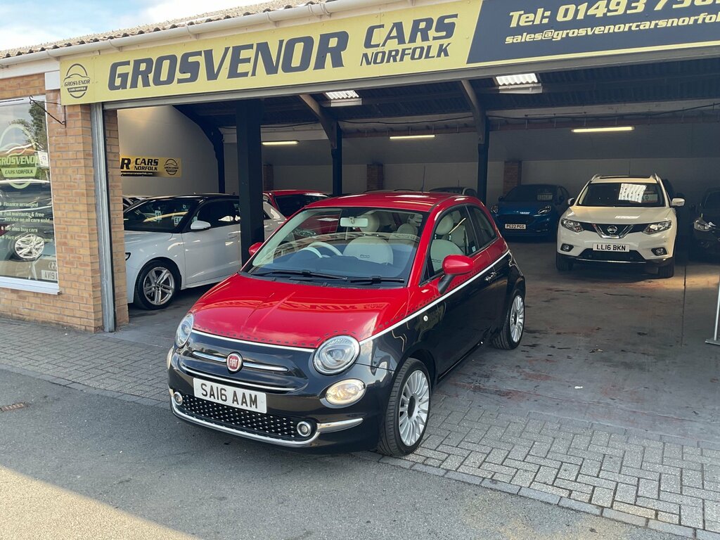 Fiat 500 1.2 Lounge Hatchback Euro 6 Ss SA16AAM Black #4