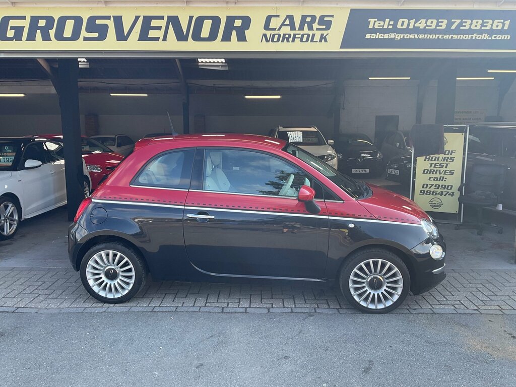 Fiat 500 1.2 Lounge Hatchback Euro 6 Ss SA16AAM Black