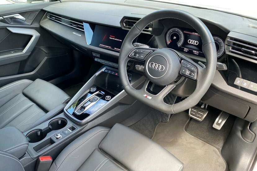 Audi A3 2.0 Tdi 35 Black Edition Sportback S Tr LN75NZA White #6