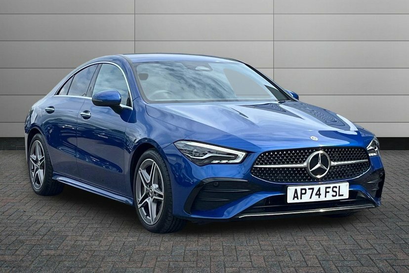 Mercedes-Benz CLA Class Cla180h Mhev Amg Line Executive Coupe AP74FSL Blue #2
