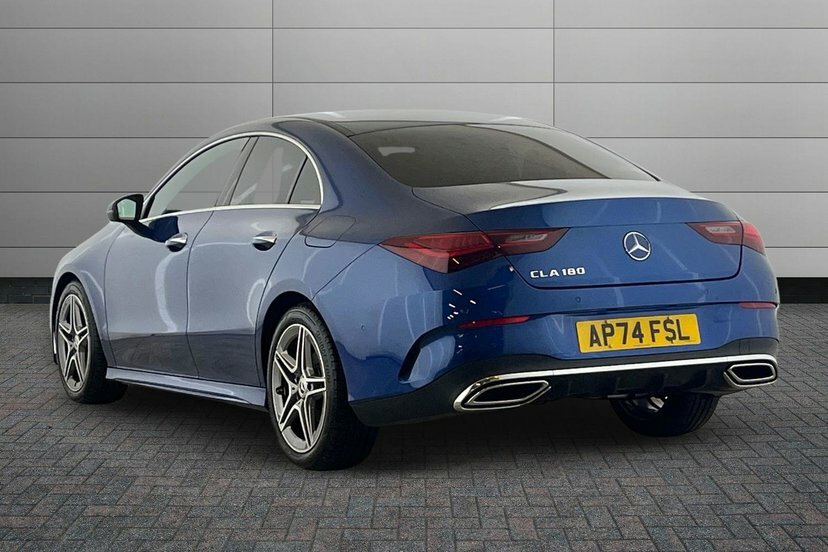 Mercedes-Benz CLA Class Cla180h Mhev Amg Line Executive Coupe AP74FSL Blue #4