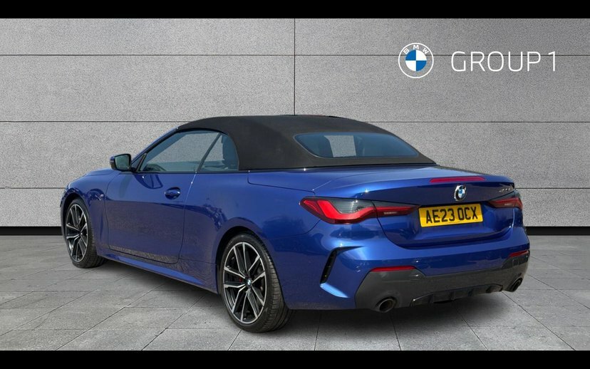 BMW 4 Series 420I M Sport Convertible AE23OCX Blue #4