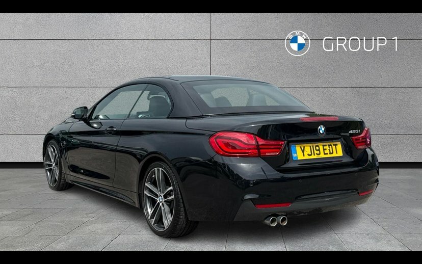 BMW 4 Series 2.0 420I Gpf M Sport Convertible YJ19EDT Black #4