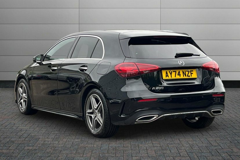 Mercedes-Benz A Class A200h Mhev Amg Line Executive AY74NZF Black #2