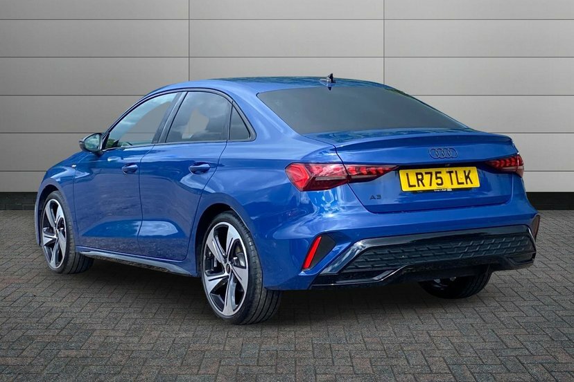 Audi A3 1.5 Tfsi 35 Black Edition Saloon S Tron LR75TLK Blue #3