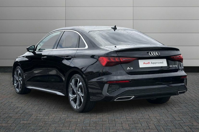 Audi A3 1.5 Tfsi 35 S Line Saloon S Tronic 150 BL73WVH Black #3