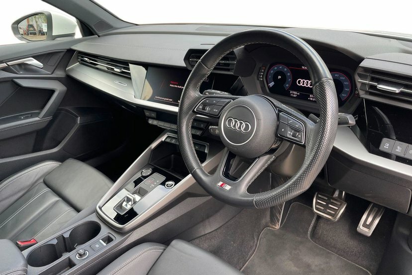 Audi A3 1.5 Tfsi 35 S Line Saloon S Tronic 150 EN73FBL White #6
