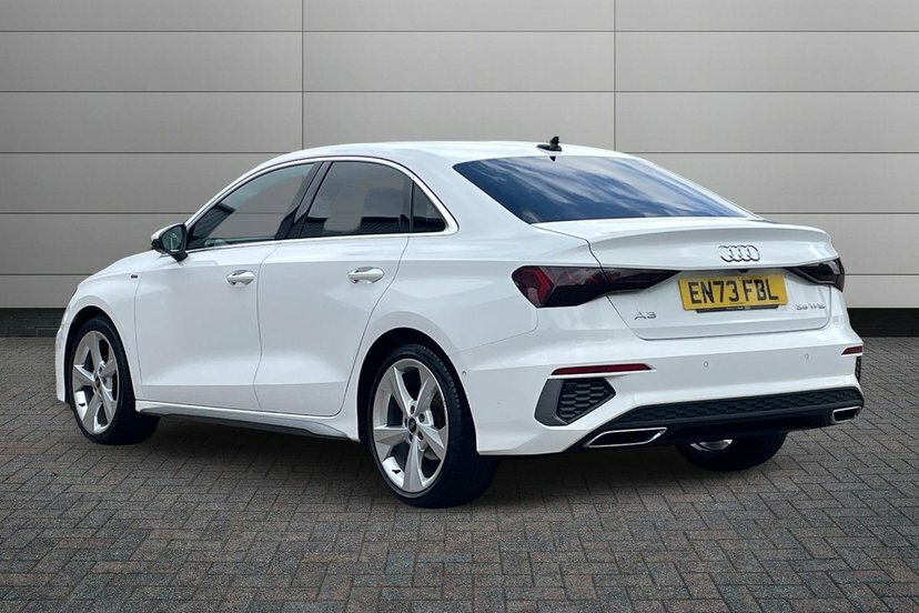 Audi A3 1.5 Tfsi 35 S Line Saloon S Tronic 150 EN73FBL White #3