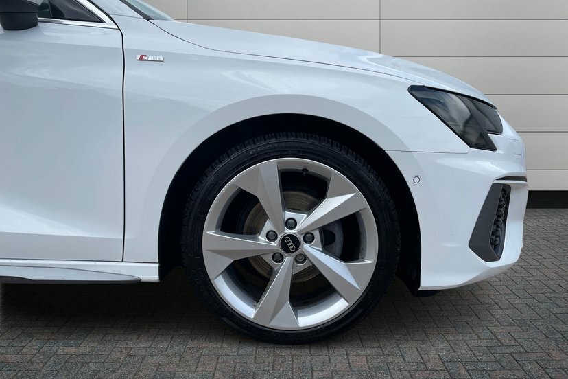 Audi A3 1.5 Tfsi 35 S Line Saloon S Tronic 150 EN73FBL White #5