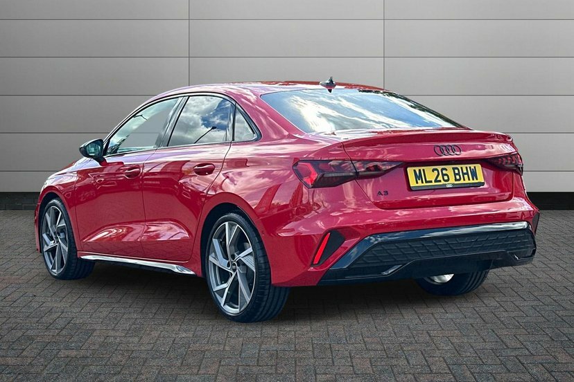 Audi A3 1.5 Tfsi 35 Black Edition Saloon S Tron ML26BHW Red #3
