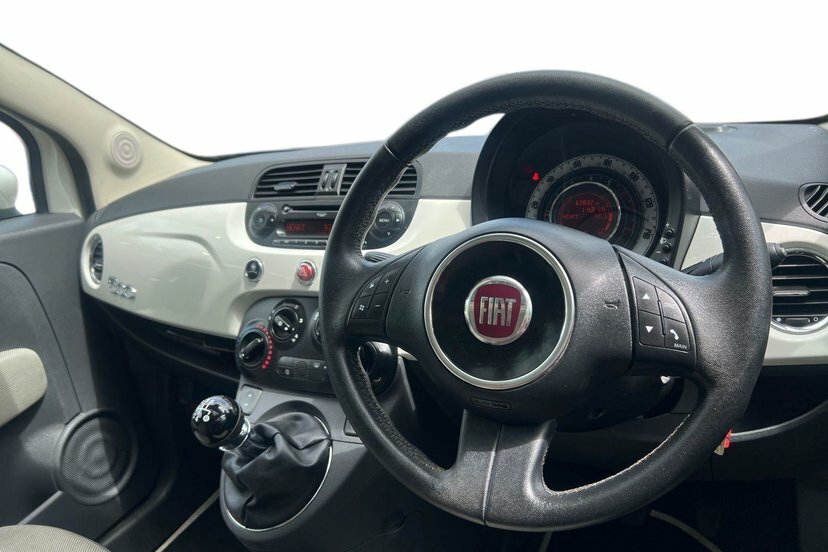 Fiat 500 1.2 Lounge Hatchback Euro 5 69 OV61SXF White #6