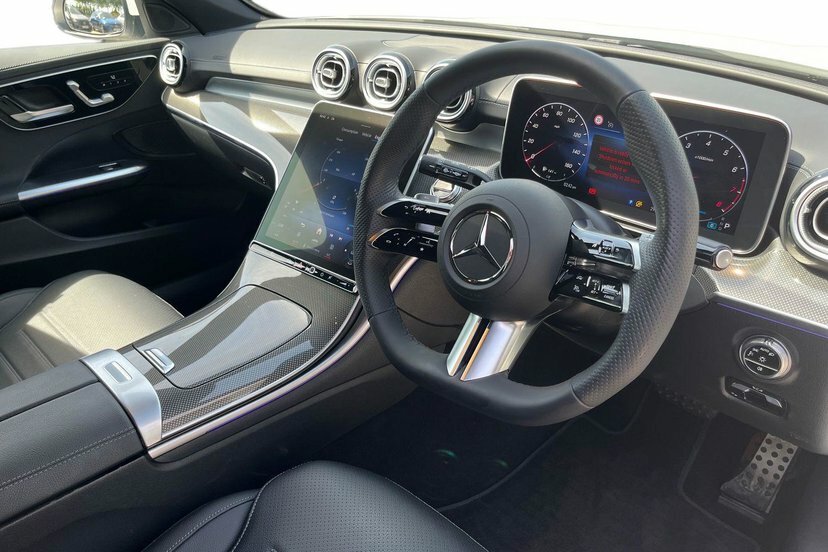 Mercedes-Benz C Class C300h Mhev Amg Line Premium Estate White #5