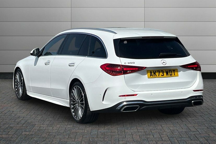 Mercedes-Benz C Class C300h Mhev Amg Line Premium Estate White #2