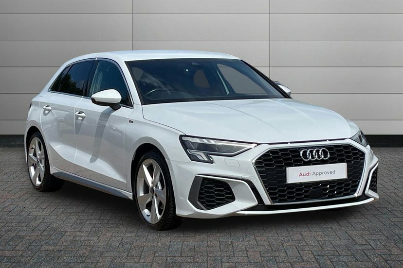 Audi A3 2.0 Tdi 35 S Line Sportback S Tronic 1 White