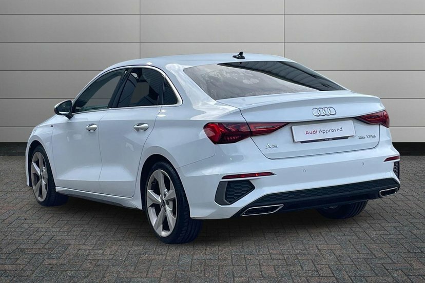 Audi A3 1.5 Tfsi 35 S Line Saloon S Tronic 150 EK23XAD White #3