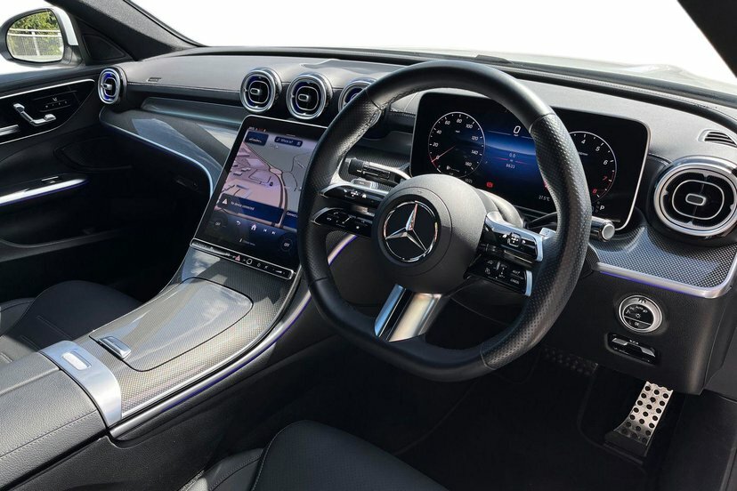 Mercedes-Benz C Class C200 Amg Line Saloon Hybrid G-tronic White #5