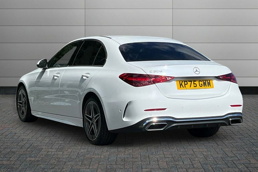 Mercedes-Benz C Class C200 Amg Line Saloon Hybrid G-tronic White #2