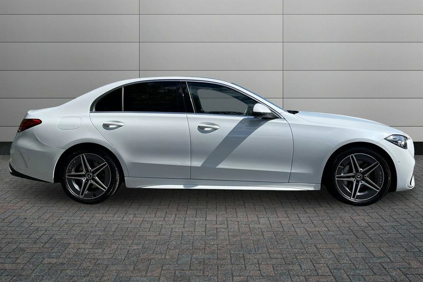 Mercedes-Benz C Class C200 Amg Line Saloon Hybrid G-tronic White #3