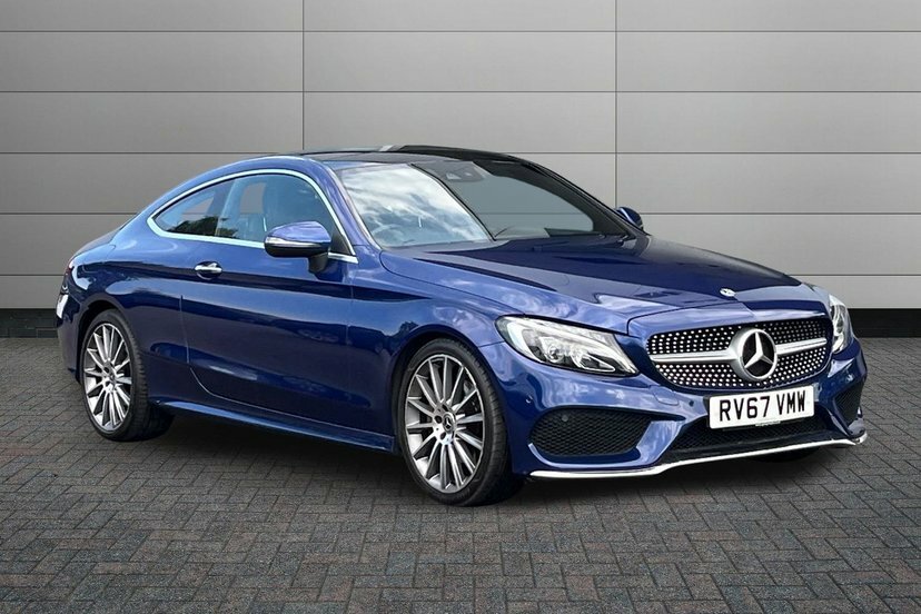 Mercedes-Benz C Class 2.1 C220d Amg Line Premium Plus Coupe RV67VMW Blue