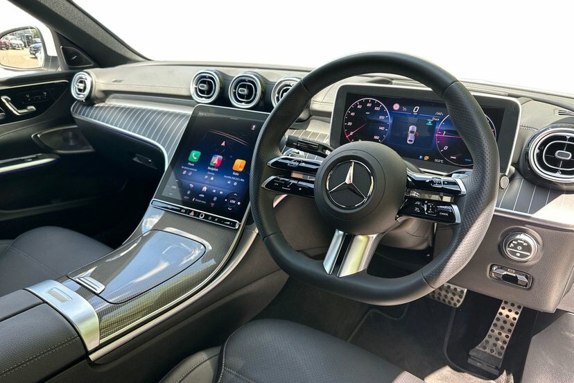 Mercedes-Benz C Class C220d Amg Line Premium Plus Saloon KM25RXF White #5