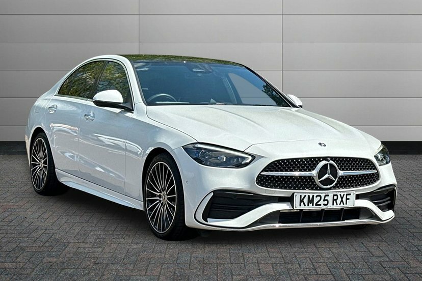 Mercedes-Benz C Class C220d Amg Line Premium Plus Saloon KM25RXF White