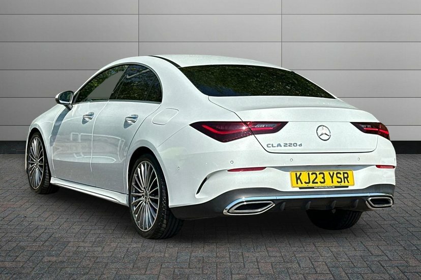 Mercedes-Benz CLA Class Cla220d Amg Line Premium Coupe White #2