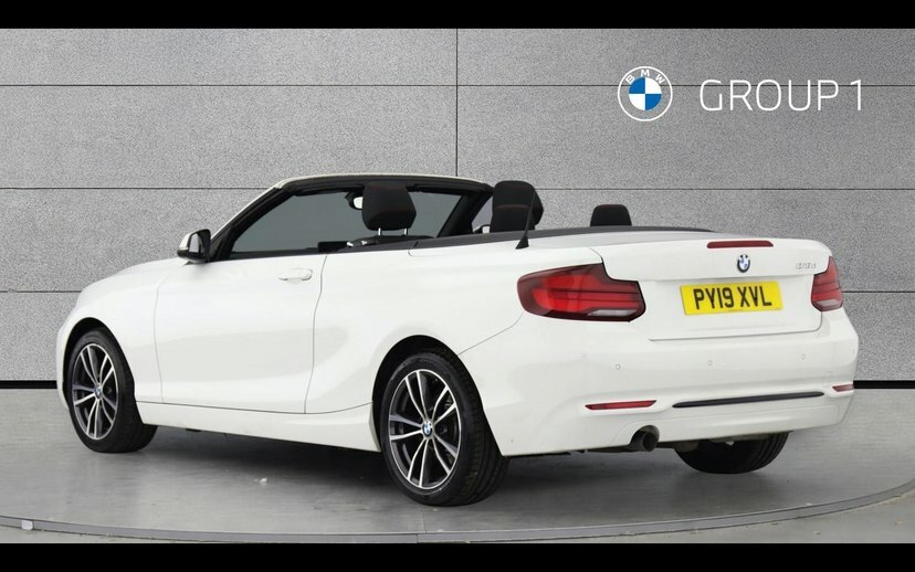 BMW 2 Series 218D Sport Convertible PY19XVL White #2
