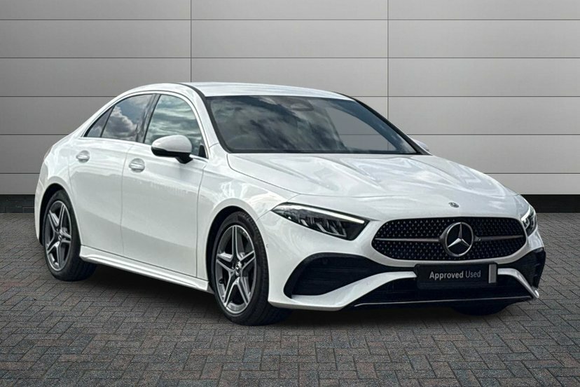 Mercedes-Benz A Class 1.3 A200h Mhev Amg Line Executive Saloon Pet White