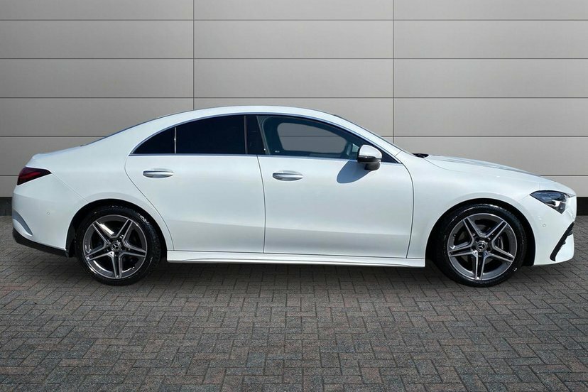 Mercedes-Benz CLA Class Cla180h Mhev Amg Line Executive Coupe White #3