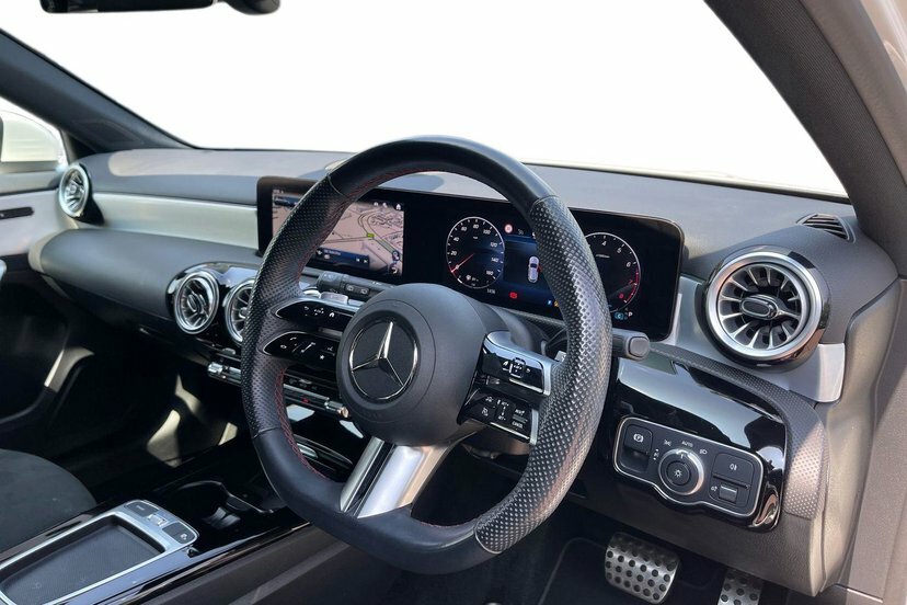 Mercedes-Benz A Class A180h Amg Line Executive Hatchback FM24HNJ White #6