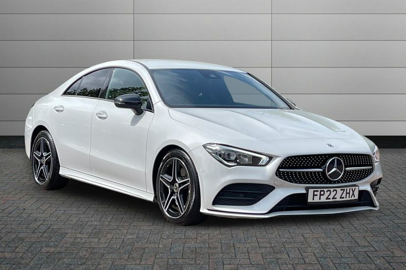 Mercedes-Benz CLA Class Cla220d Amg Line Premium Coupe FP22ZHX White
