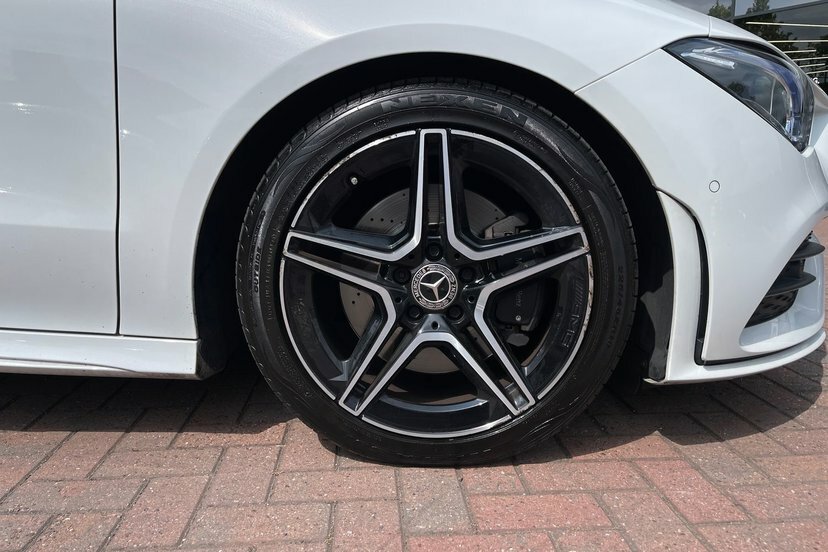 Mercedes-Benz CLA Class Cla220d Amg Line Premium Coupe FP22ZHX White #4