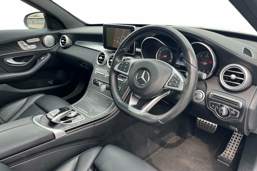 Mercedes-Benz C Class C220d Amg Line Premium Plus Saloon KY66KUP Silver #5