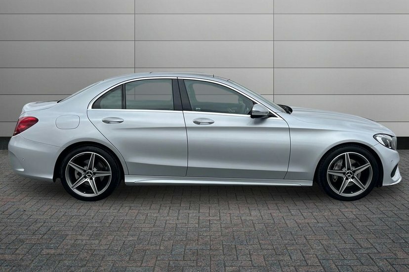 Mercedes-Benz C Class C220d Amg Line Premium Plus Saloon KY66KUP Silver #3