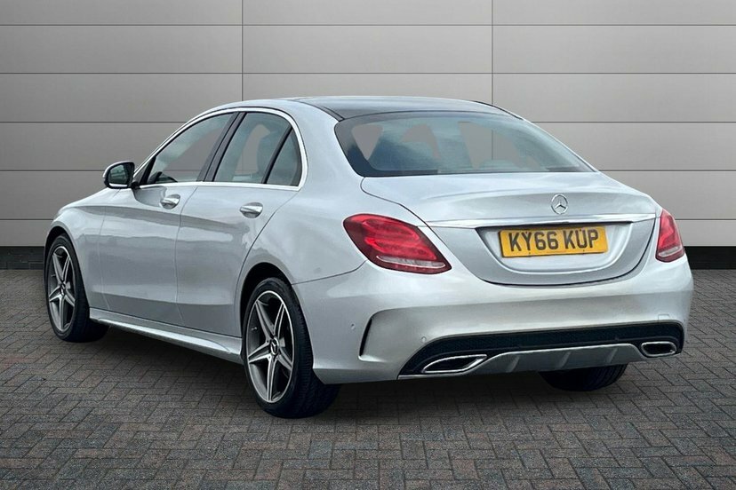 Mercedes-Benz C Class C220d Amg Line Premium Plus Saloon KY66KUP Silver #2