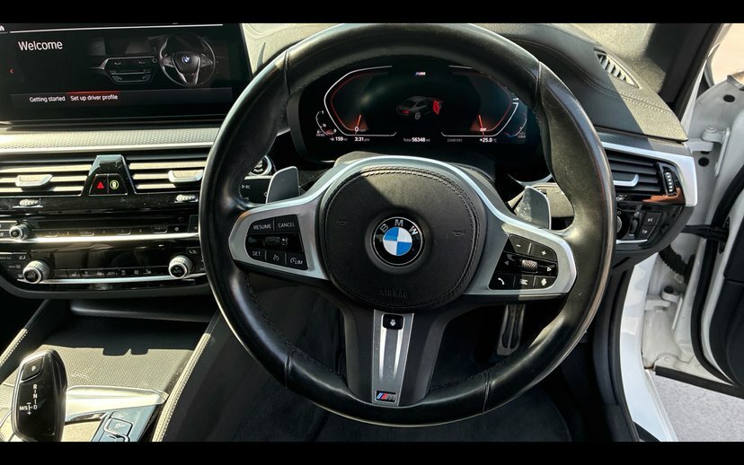 BMW 5 Series 3.0 530D Mht M Sport Saloon Hybrid Step White #5