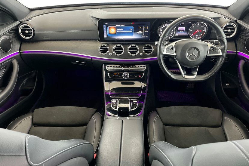 Mercedes-Benz E Class E220d Amg Line Saloon FV17DSO Blue #6