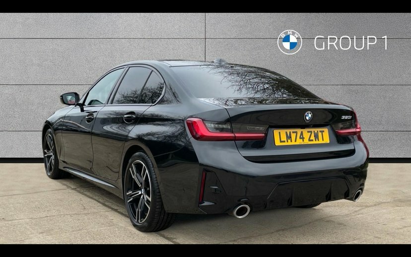 BMW 3 Series 320I M Sport Saloon LM74ZWT Black #2