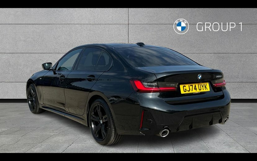 BMW 3 Series 320D M Sport Saloon GJ74UYK Black #2