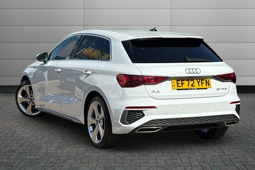 Audi A3 1.0 Tfsi 30 S Line Sportback 11 EF72YFN White #3