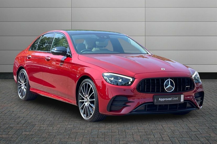 Mercedes-Benz E Class 2.0 E220dh Mhev Amg Line Night Edition Premium Pl Red