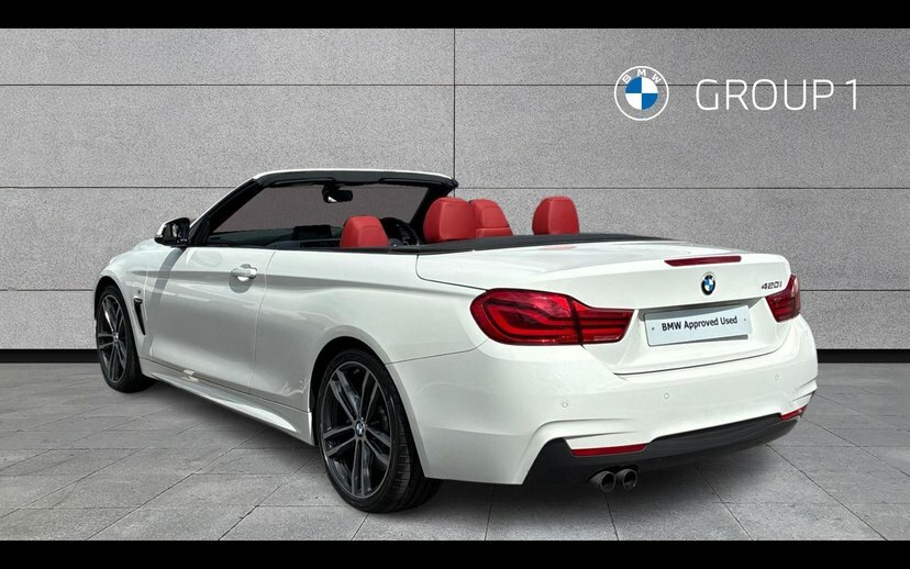 BMW 4 Series 420I M Sport Convertible White #2