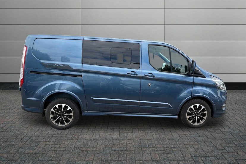Ford Transit Custom 2.0 320 Ecoblue Sport Crew Van Double Cab Dies YS71GHB Blue #4