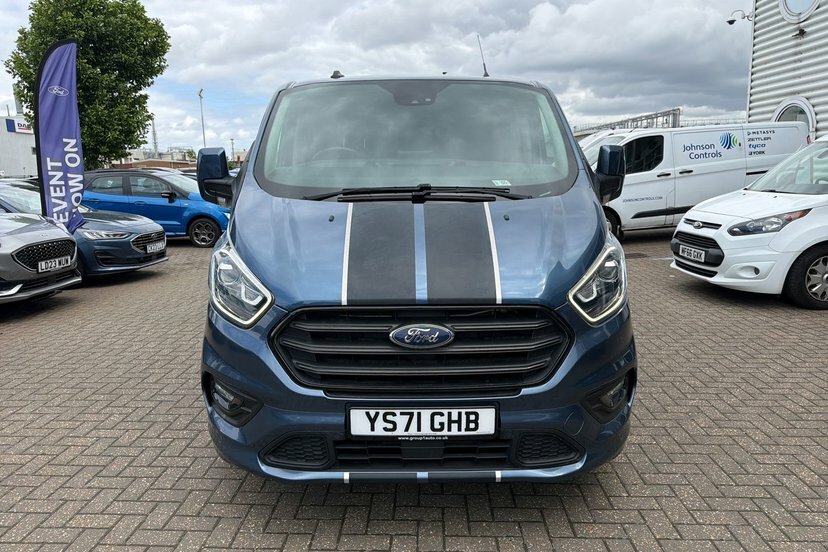 Ford Transit Custom 2.0 320 Ecoblue Sport Crew Van Double Cab Dies YS71GHB Blue #6