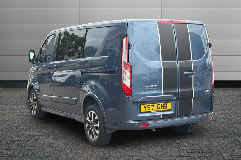 Ford Transit Custom 2.0 320 Ecoblue Sport Crew Van Double Cab Dies YS71GHB Blue #2