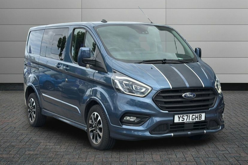 Ford Transit Custom 2.0 320 Ecoblue Sport Crew Van Double Cab Dies Blue