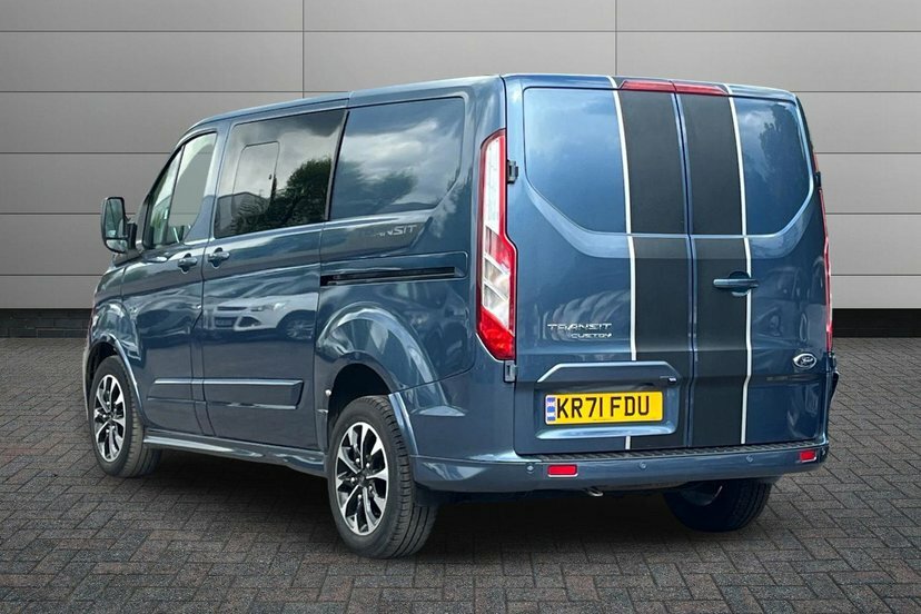 Ford Transit Custom 2.0 320 Ecoblue Sport Crew Van Double Cab Dies KR71FDU Blue #3