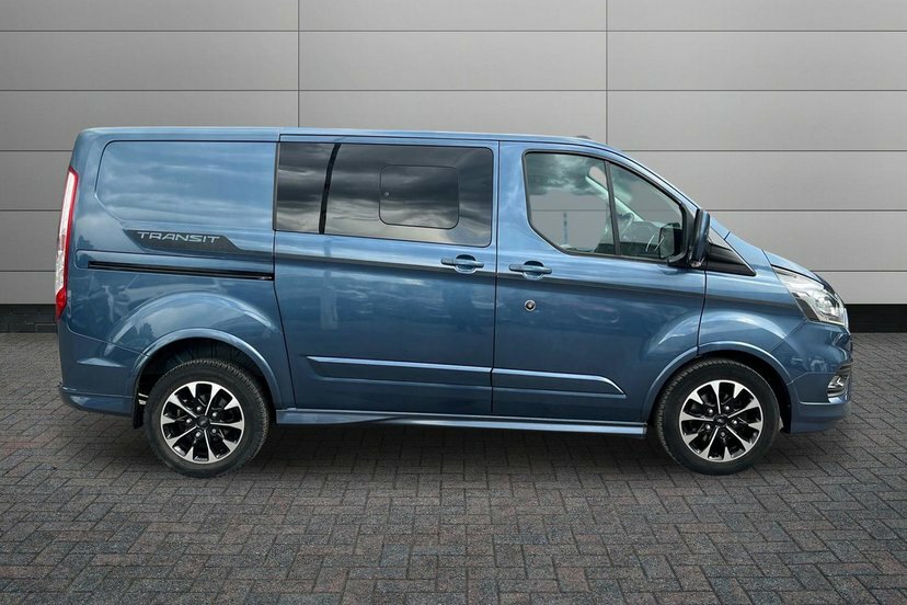 Ford Transit Custom 2.0 320 Ecoblue Sport Crew Van Double Cab Dies KR71FDU Blue #5