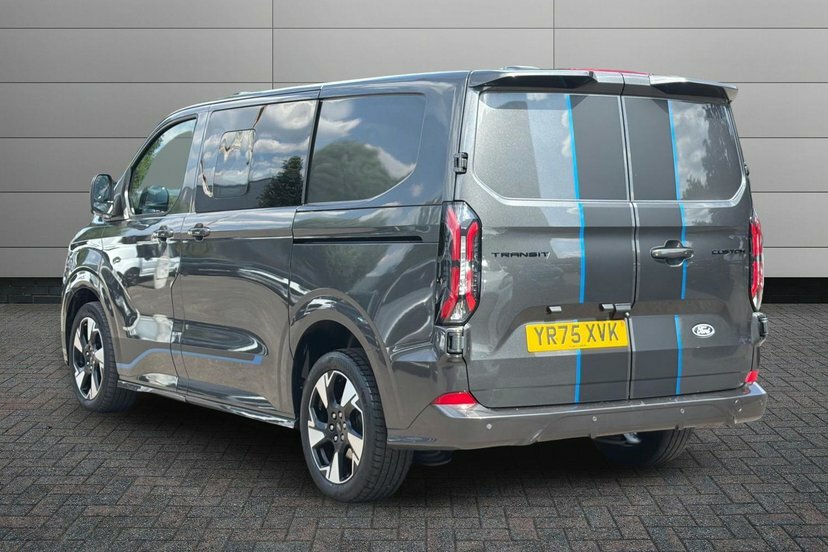 Ford Transit Custom 2.0 320 Ecoblue Sport Crew Van Double Cab Dies YR75XVK Grey #3